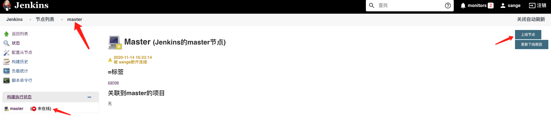 上线节点